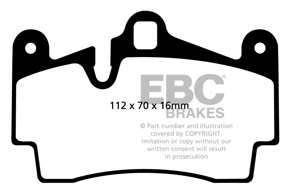 EBC Brakes VW Touareg 6.0 2005-2010 Remblokken achterzijde yello