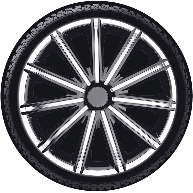 Jeu d'enjoliveurs Nero 18-inch argent/noir