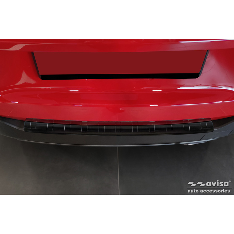 Protection de seuil arrière inox noir sur mesure pour Jeep Avenger + EV 2023- 'Ribs'