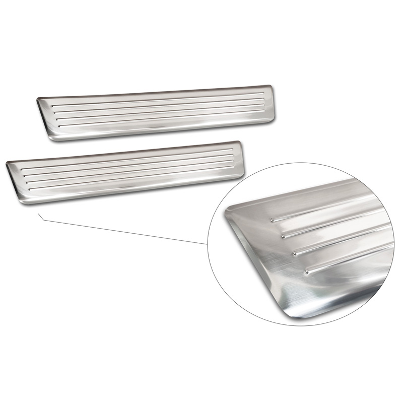Seuils de portes inox sur mesure pour Renault Express Furgon 2021- 'Lines' - 2-pièces