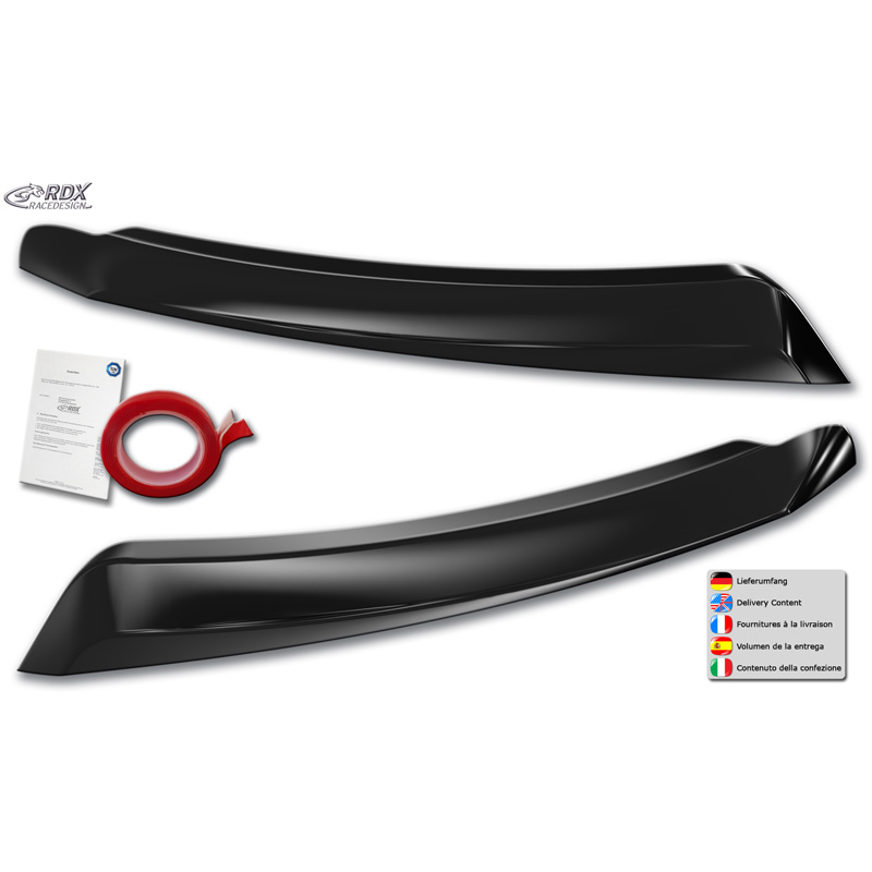 RDX Spoilers de phares sur mesure pour Dacia Duster II 2018-2024 (ABS Noir Brillant)
