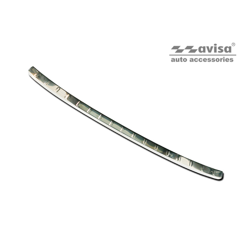 Protection de seuil arrière inox sur mesure pour Peugeot 208 II HB 5-portes 2019-2023 & FL 2023- 'Ribs'