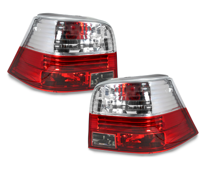 Feux arriere VW Golf IV rouges/blanc