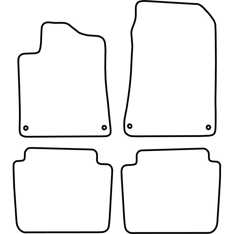 Set de tapis de sol en velours sur mesure pour Citroen C6 2006-2013
