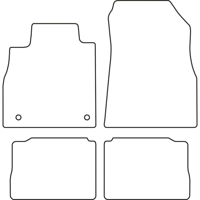 Set de tapis de sol en velours sur mesure pour Nissan Micra K14 2017-