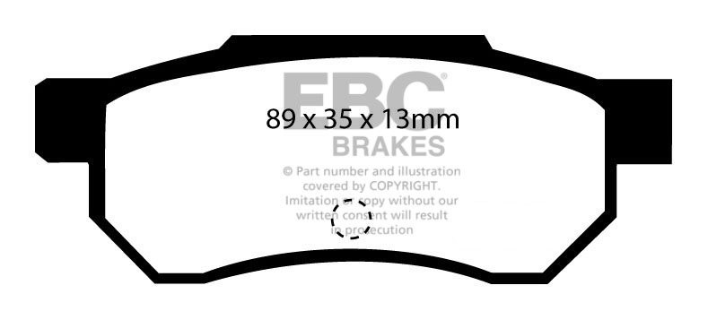 EBC Brakes ROVER 400 1.4 (ABS) 90-94 Remblokken achterzijde gree