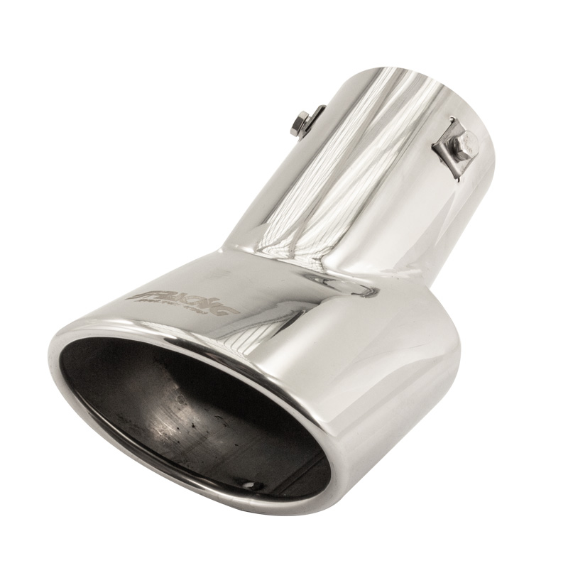 Simoni Racing Embout d'Échappement Ovale Inox - 116x86xL180mm - Montage 46->74mm
