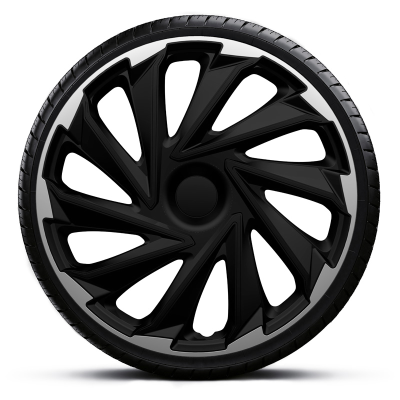 Jeu d'enjoliveurs Misano 13-inch argent/noir