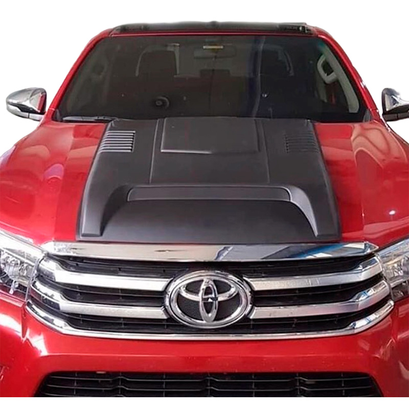 Écope de capot sur mesure pour Toyota Hilux 8ème Gen. 2015-2020 - Noir mat