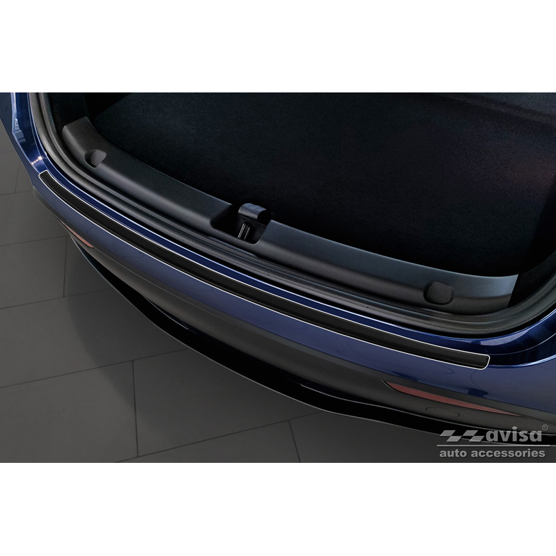 Protection de seuil arrière inox noir mat sur mesure pour Tesla Model Y 2020-