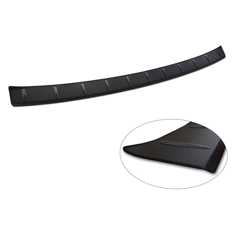 Protection de seuil arrière inox noir mat sur mesure pour MG 5 SW (EV) 2022- 'Ribs'