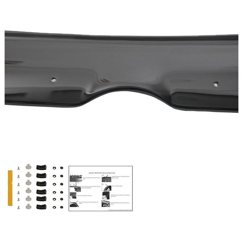 Protection du capot sur mesure pour Fiat Doblo 2ème Gen. 2010-2015 - Noir brillant