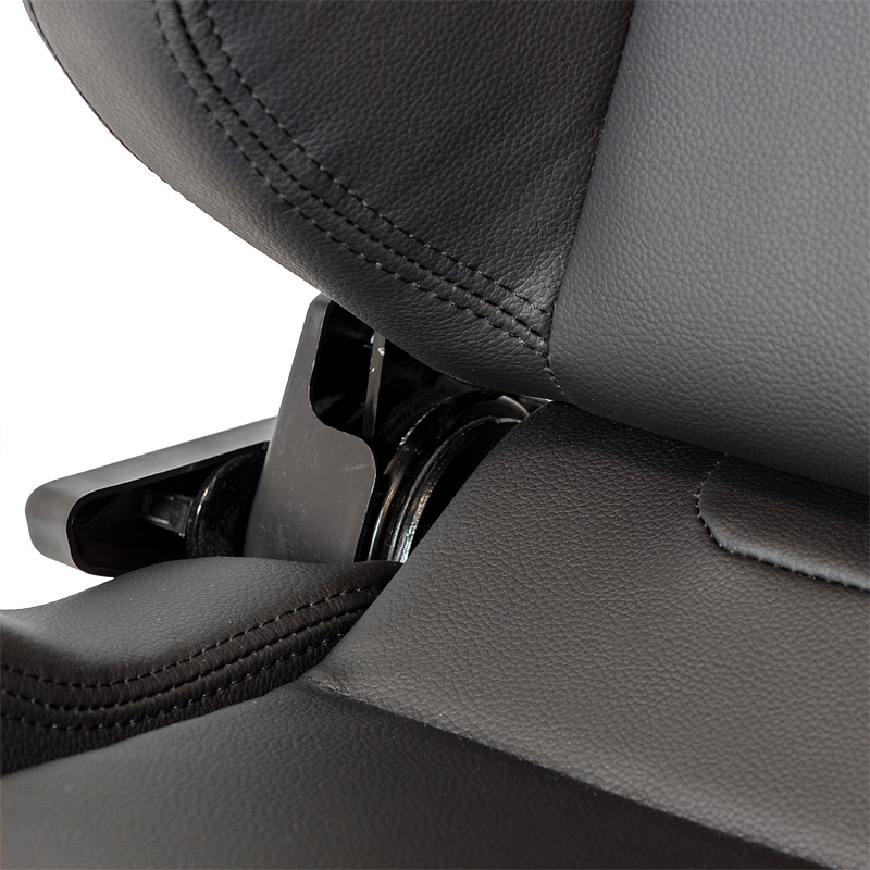 Siège baquet 'RS6-II' - Noir-Mattes Simili Cuir - Dossier réglable - incl. glissières