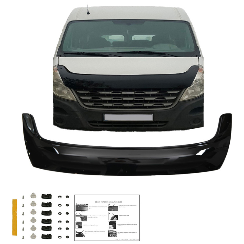 Protection du capot sur mesure pour Renault Master 3ème Gen. 2010-2014 - Noir brillant