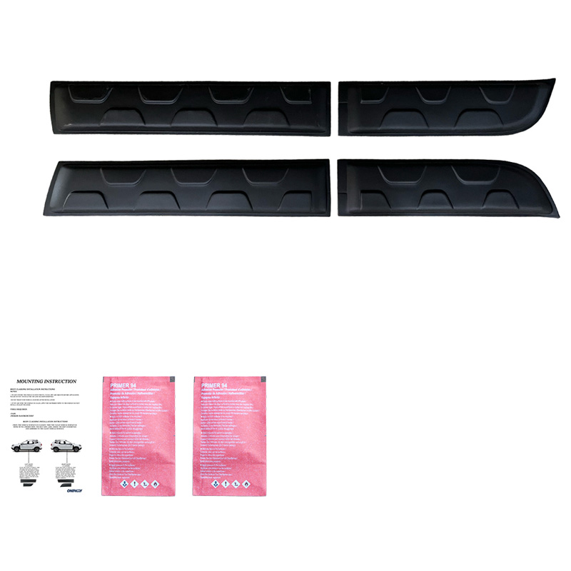 Jeu de baguettes de porte sur mesure pour Dacia Duster I 2010-2017 (Off-Road) (sans marquage Duster) - Noir mat