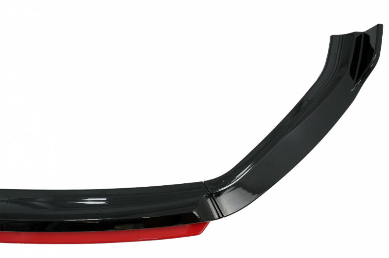 Voorspoiler VW Golf 7.5 Facelift (2017-2020) Piano Zwart/Rood