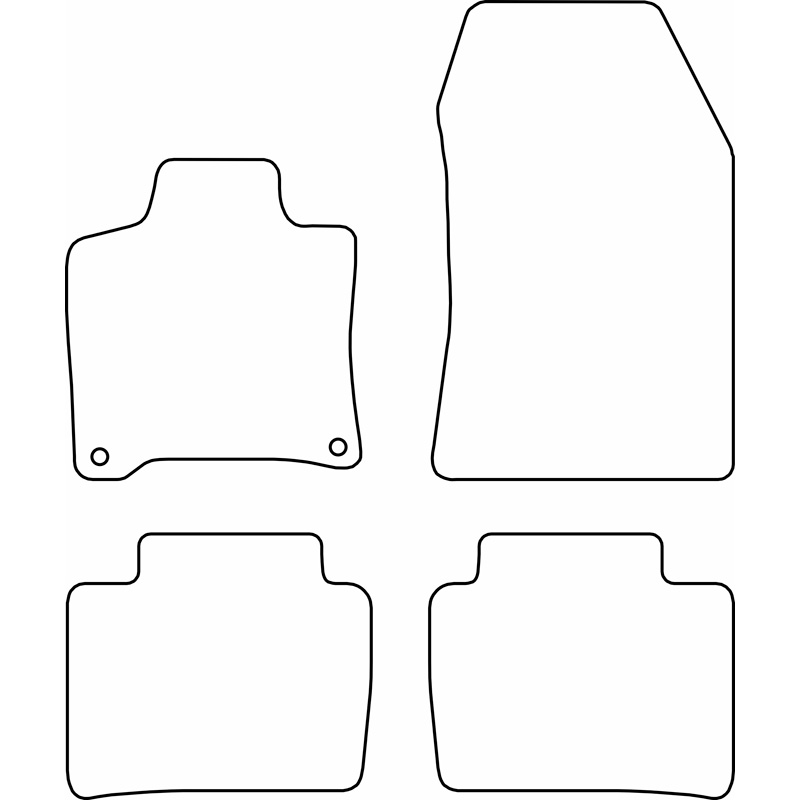 Set de tapis de sol sur mesure pour Peugeot 408 II MHEV 2024-