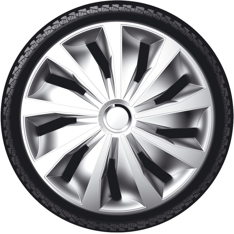 Jeu d'enjoliveurs Grip Pro 14-inch argent