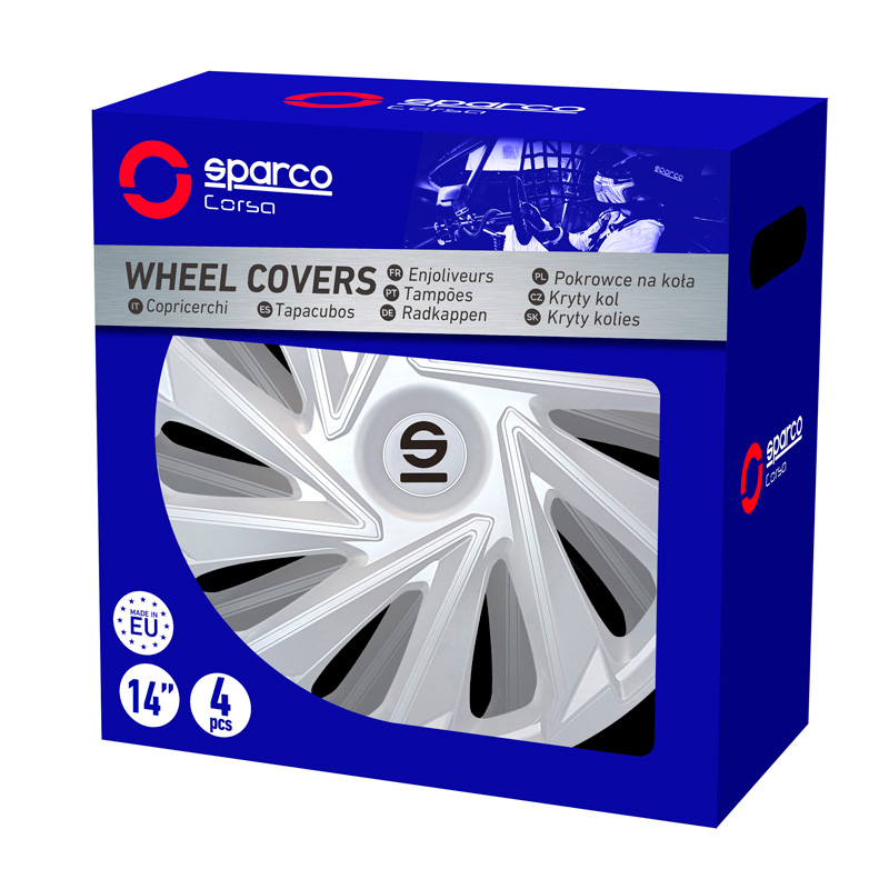 Sparco Enjoliveurs Varese - 14-pouces - Argent - Set de 4 pièces