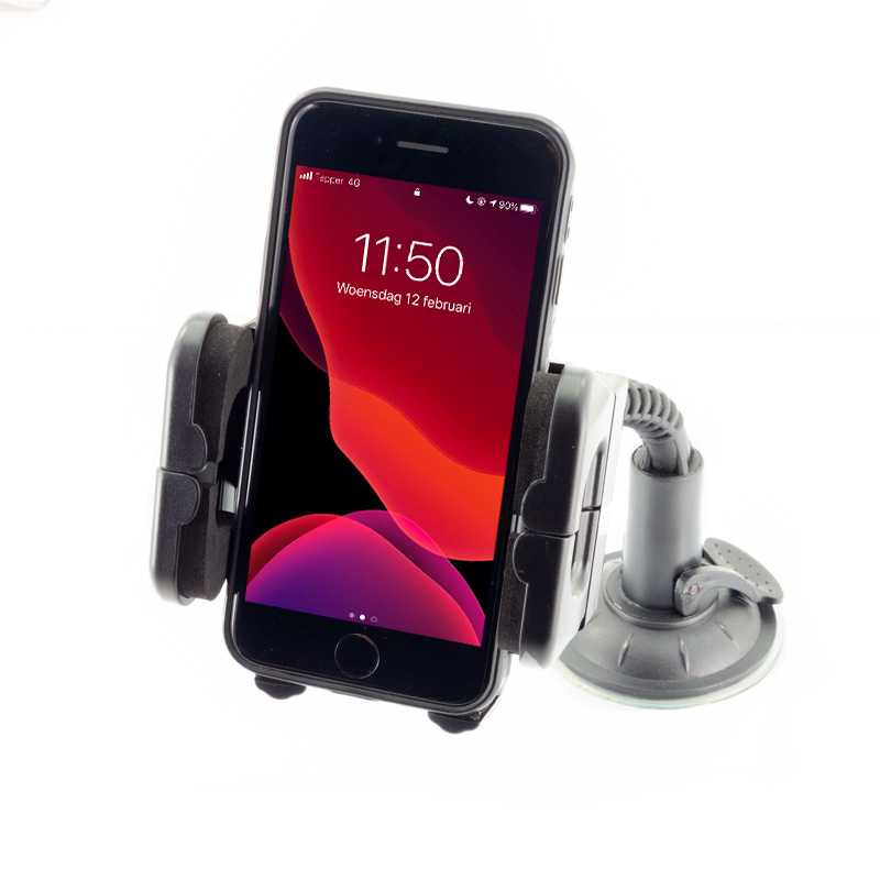 Support universel pour Smartphone/Navigation avec ventouse/col de cygne 40-120mm