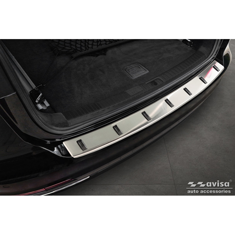Protection de seuil arrière inox sur mesure pour Audi A6 (C8) Avant incl. S-Line 2018-2023 & Facelift 2023- 'STRONG EDITION'