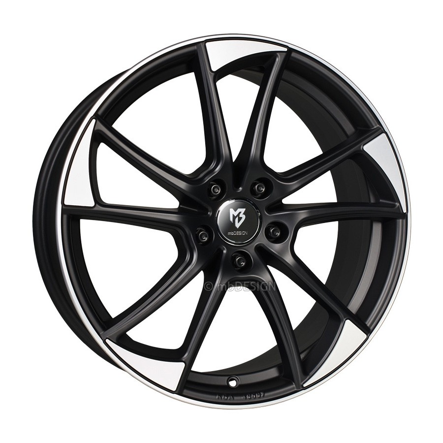 mbDESIGN mb1 Black matt polish 7,5x19 5x112 ET40 Velgen