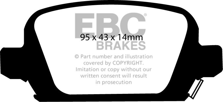 EBC Brakes VAUXHALL (OPEL) Corsa 1.7 TD (100) 2003-2006 Remblokk