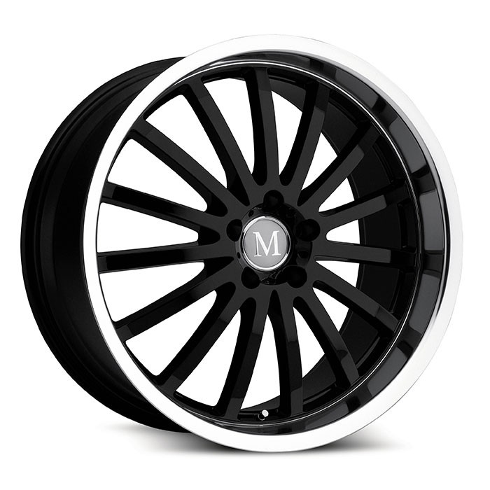 Velgen Mandrus Millenium 18x8,5 5x112 ET43 Glanzend Zwart + Mach
