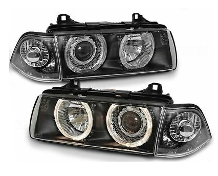 Phares BMW E36 coupe Angel Eyes chrome
