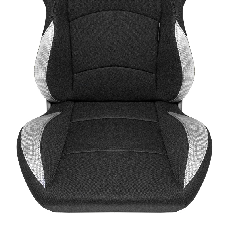 Siège baquet 'BS2' - Noir - Dossier réglable en polyester - incl. glissières