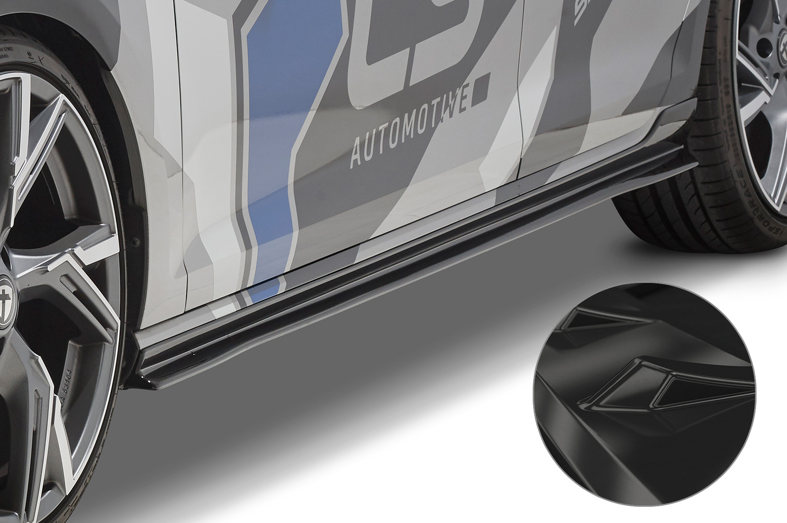 Zijskirts Volkswagen Golf 7 CSR Mat Zwart