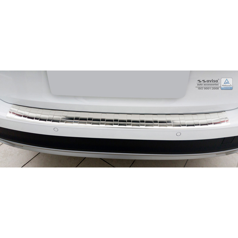 Protection de seuil arrière inox sur mesure pour Audi A4 B9 Allroad 2015-2019 & FL 2019- 'Ribs'