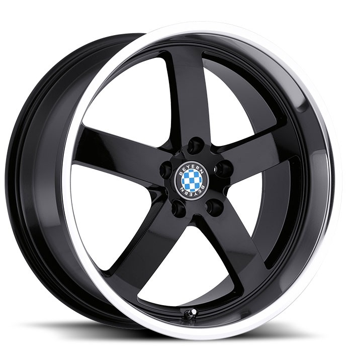Velgen Beyern Rapp 18x9,5 5x120 ET15 Glanzend Zwart + Machined R