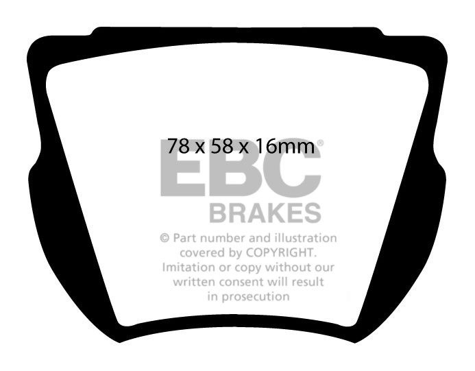 EBC Brakes FORD Zephyr 2.6 62-66 Remblokken voorzijde greenstuff