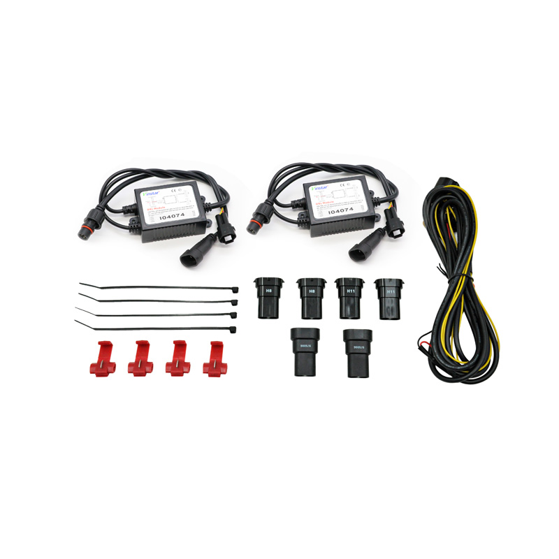 Jeu de phares antibrouillard semi-universels à LED + feux diurnes 'U-Shape' - diamètre 90mm - ECE-R19/R87 E-marque d'homologation