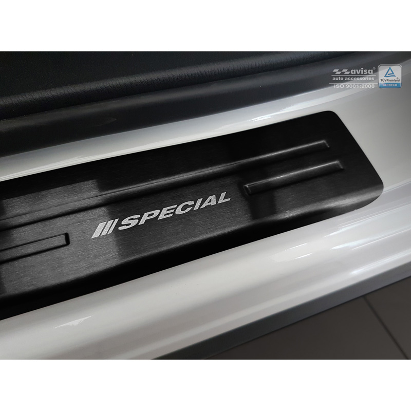 Seuils de portes inox noir sur mesure pour Mazda CX-5 2012-2017 4-pièces