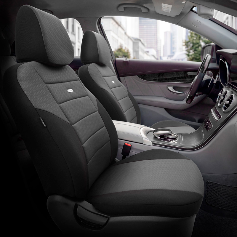 otoM Housse de sièges universel en textile 'SelectedFit One' Noir - 10-pièces - adapté aux Side-Airbags