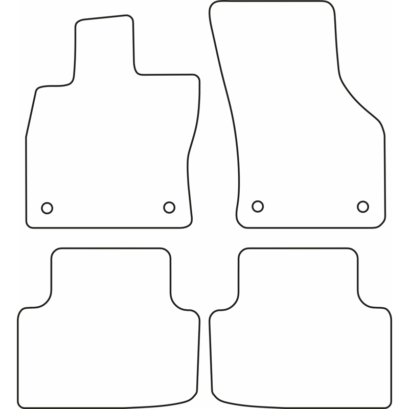 Set de tapis de sol en velours sur mesure pour Volkswagen Golf VIII Variant 2020- (excl. eTSi)