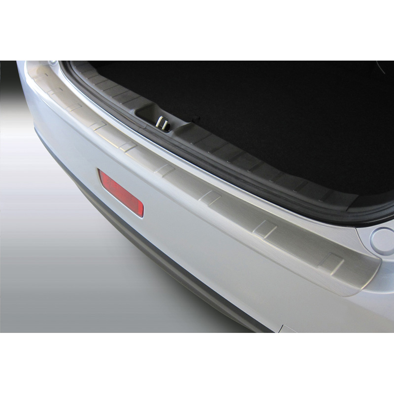 Protection de seuil arrière (ABS) sur mesure pour Mitsubishi ASX 11/2012-9/2016 Look 'Alu Brossé'