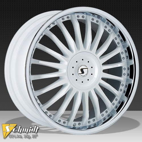 Schmidt CC Line roues (bord brillant) white 10x22