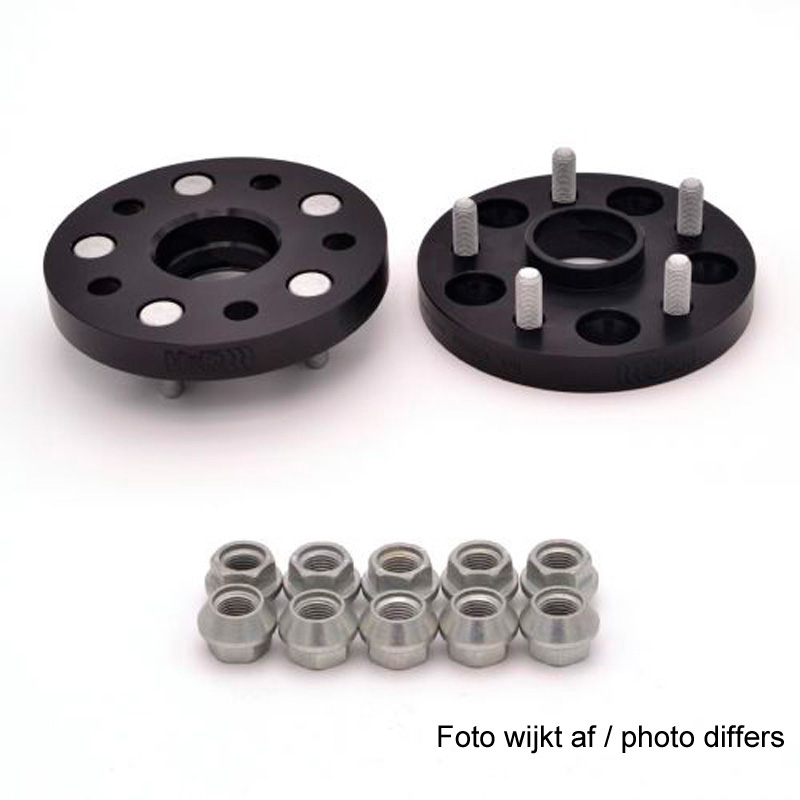 H&R Set des espaceurs de roues Système-DRM 40mm par essieu - Cartouche de boulon 5x120 - Moyeu 64,0mm - Taille de boulon M14x1,5 - sur mesure pour Honda - Noir