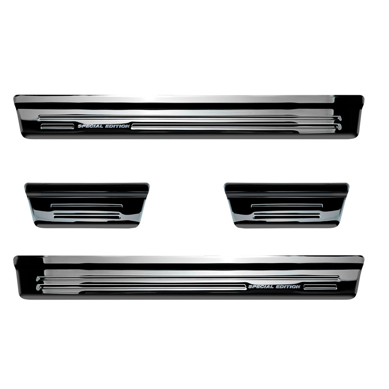 Seuils de portes inoxydable Noir sur mesure pour Honda CR-V (CW) 2018- 'Special Edition' - 4-pièces