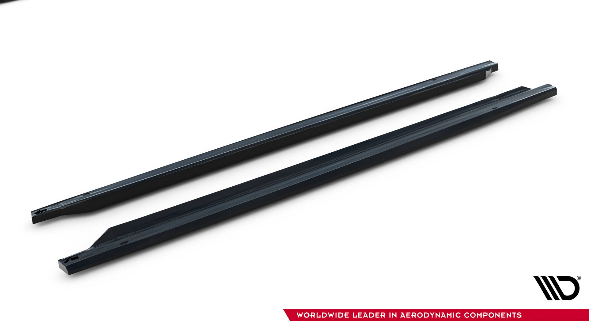 Zijskirts V.2 Volkswagen Golf GTI Clubsport MK8 Facelift Maxton Glanzend zwart