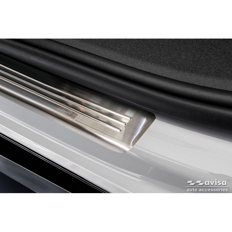 Seuils de portes inoxydable sur mesure pour Volkswagen ID.7 2023- & ID.7 Tourer 2024- 'Lines' - 4-pièces