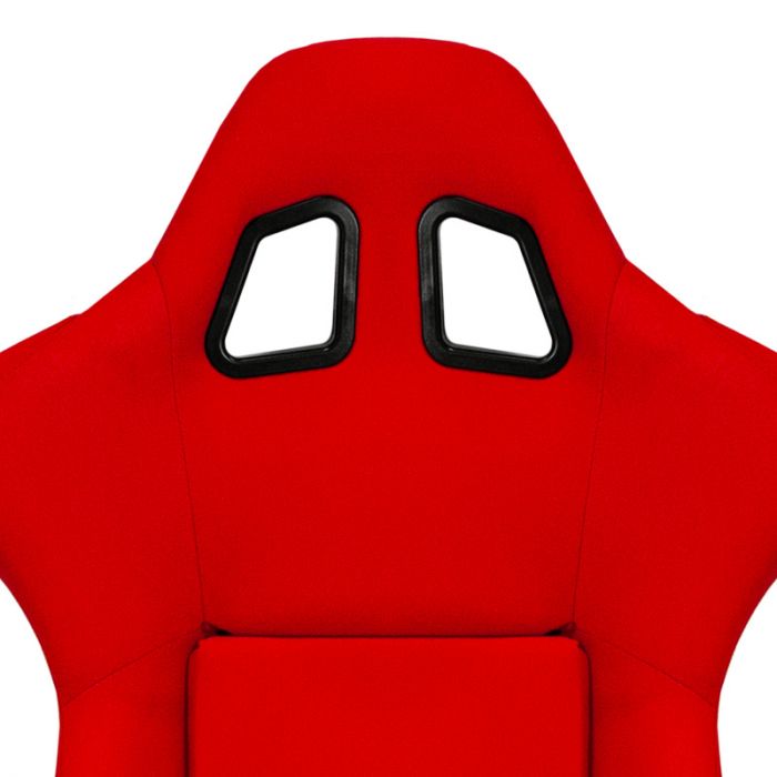 Siège baquet 'RR' - Rouge - Dossier fixe en polyester - incl. glissières