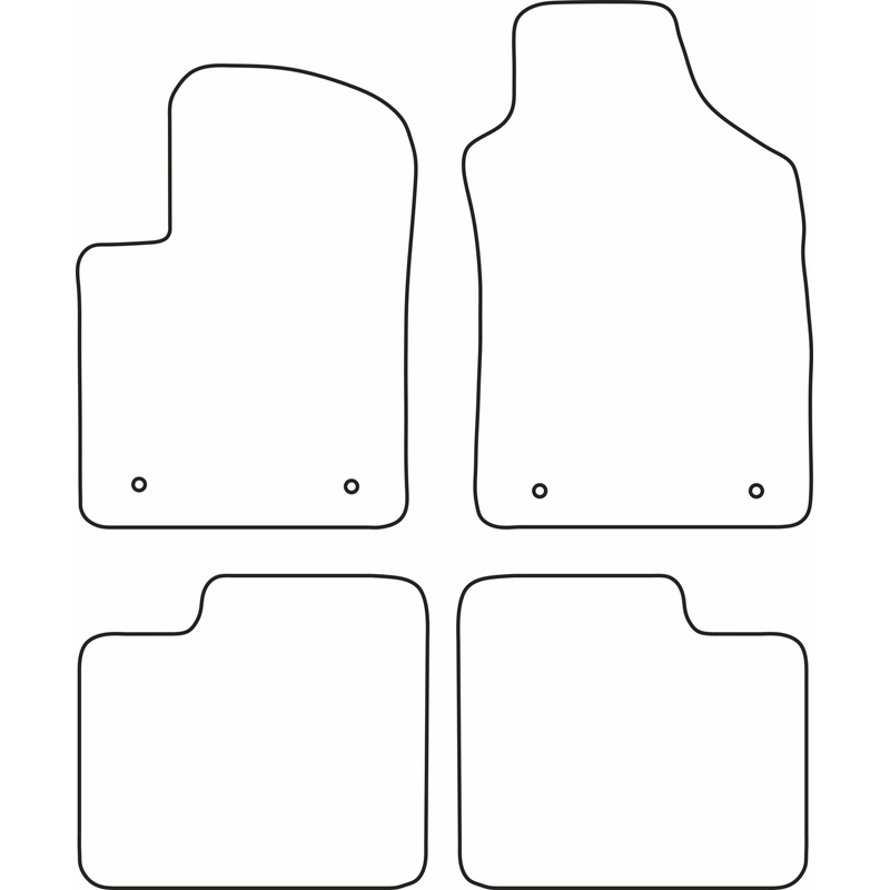 Set de tapis de sol en velours sur mesure pour Fiat 500 2007-2013