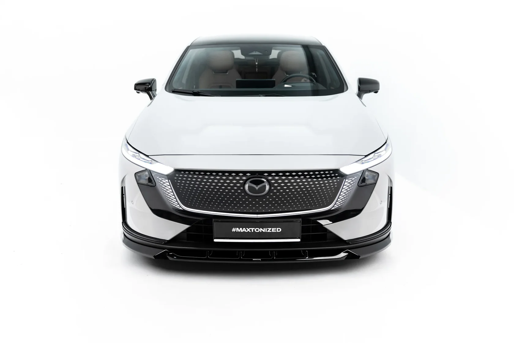 Voorspoiler passend voor Mazda 6e Mk1 Glans Zwart – Maxton Design