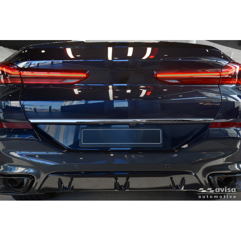 Avisa Revêtement d'habillage du hayon du coffre inox Chrome sur mesure pour BMW X6 (G06) 2024- excl. M-Sport