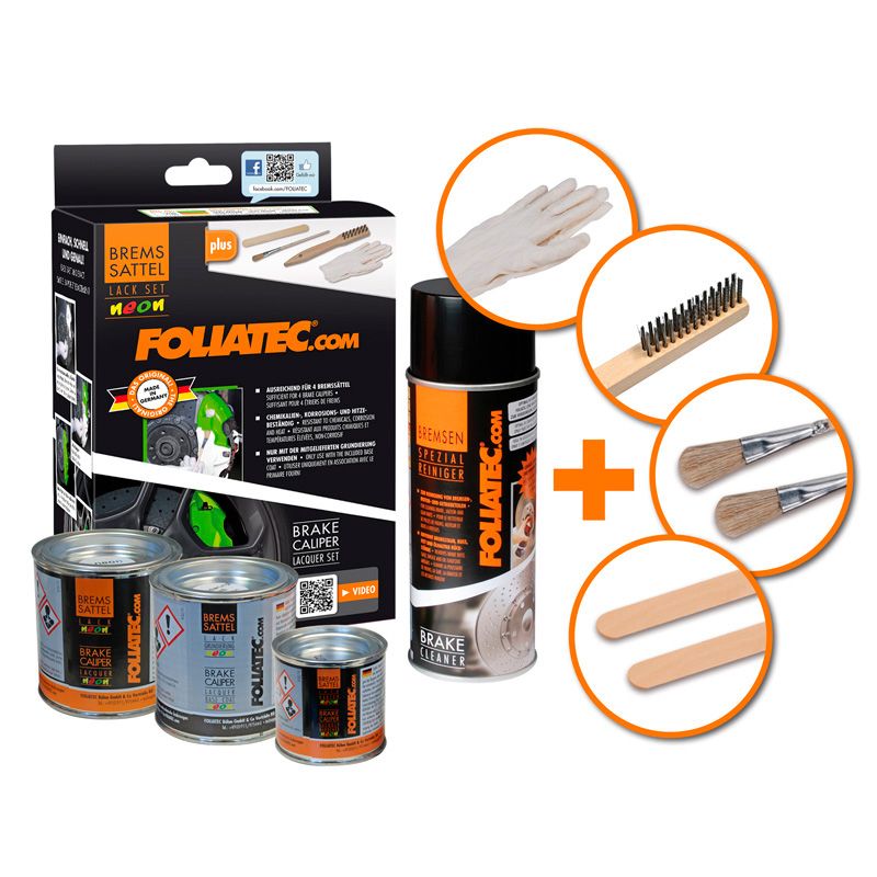 Foliatec Set peinture étriers de freins - NEON vert - 4 Components