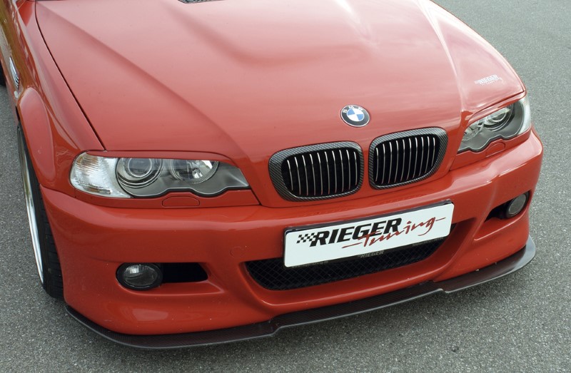 Spoilerzwaard voor voorbumper M3 look BMW E46 Rieger carbon